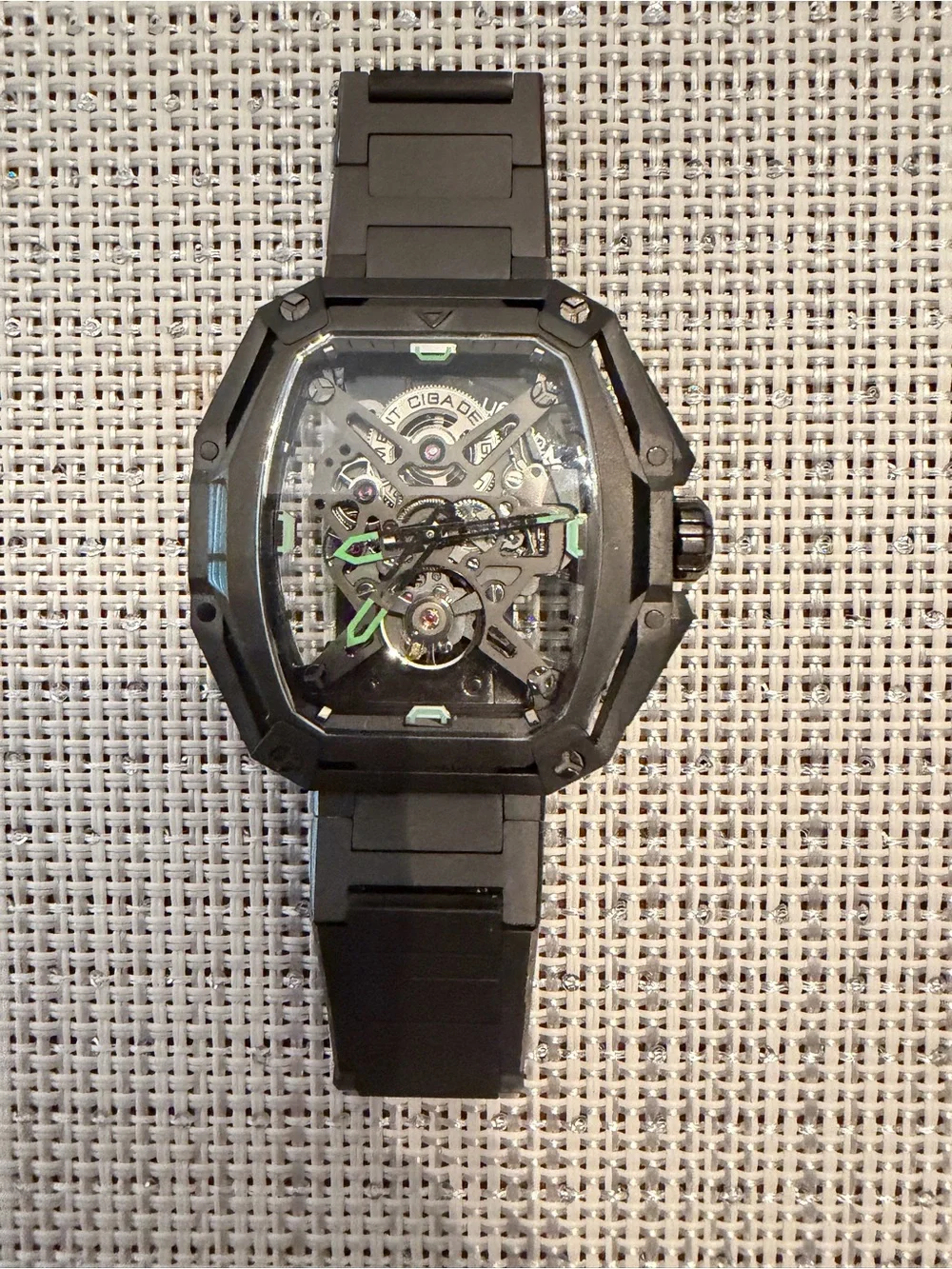 CIGA Design Skeleton Automatic Mechanical Watch in Stainless Steel, LIKE NEW